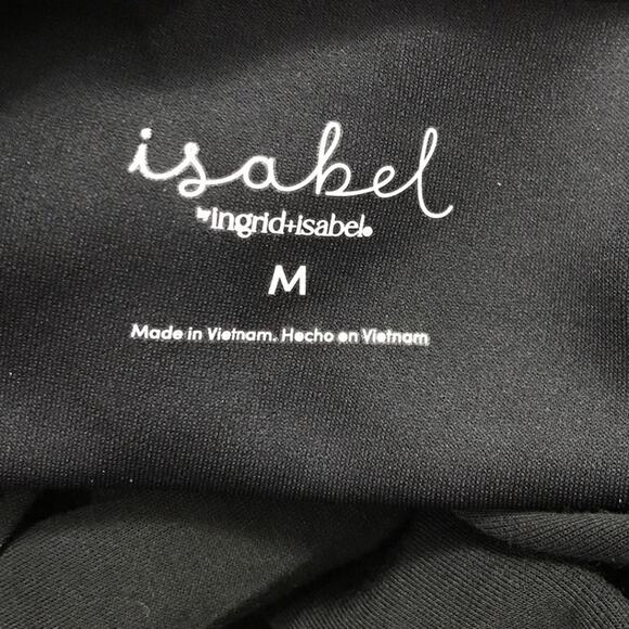 Isabel by Ingrid + Isabel Black V-Neck 3/4 Sleeve Nursing Wrap Top M - Picture 4 of 8